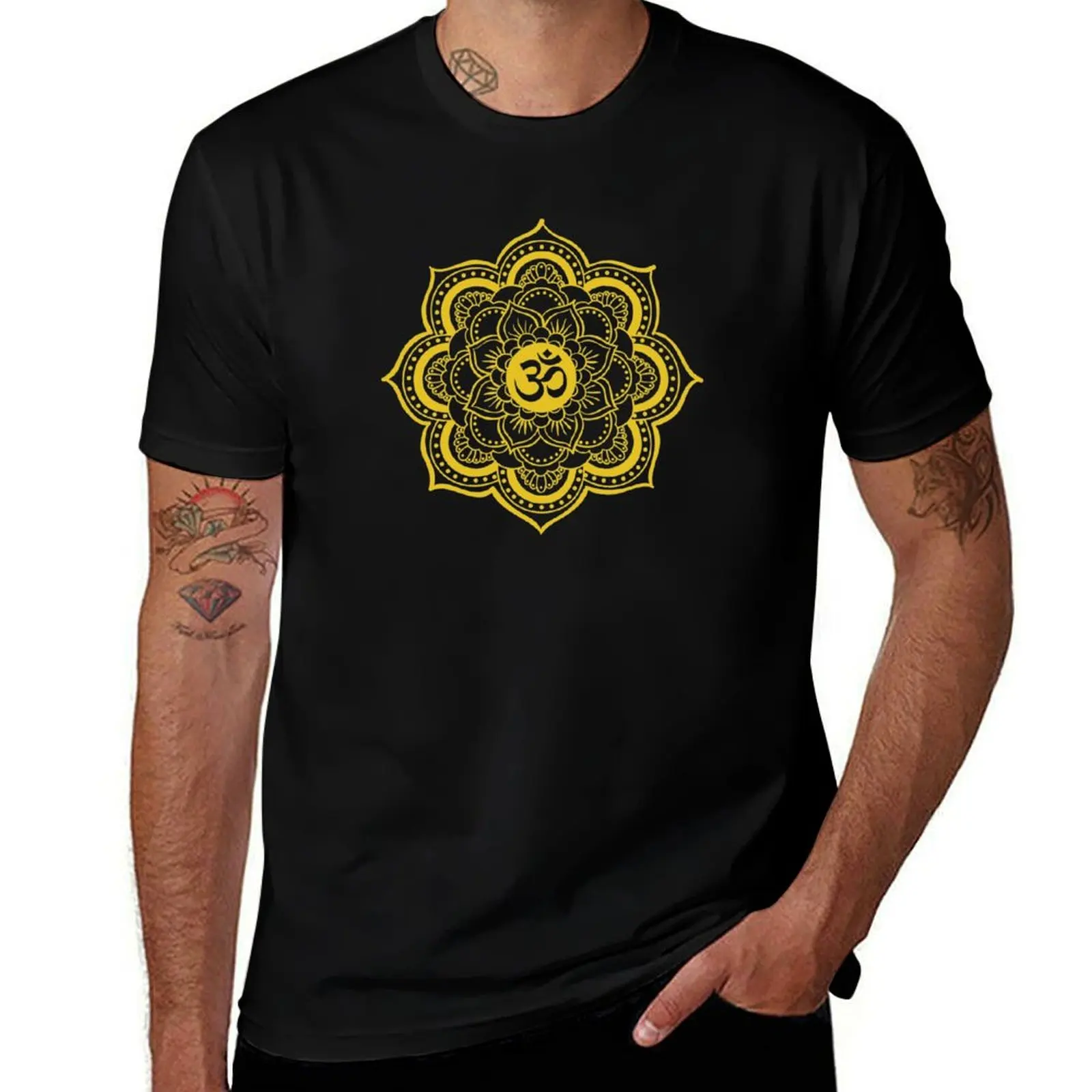 Sacred Geometry Ohm T-Shirt Comfort Stretch Tee Shirt