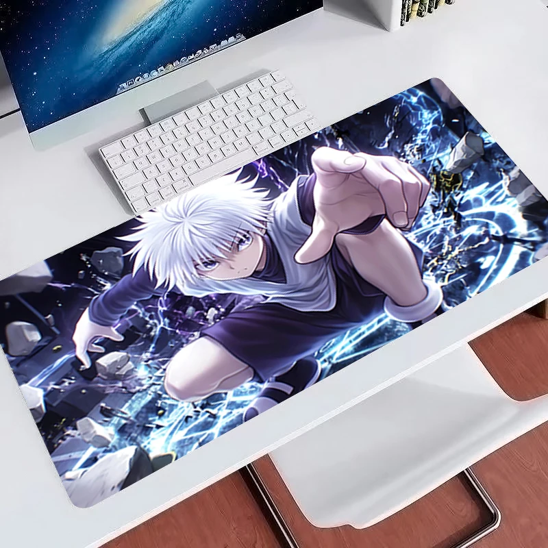 Hot Mouse Pad H-hunter x H-hunter Killua Anime Desk Mat Laptop Gaming Accessories Large keyboard pad E-sports Players Mousepad