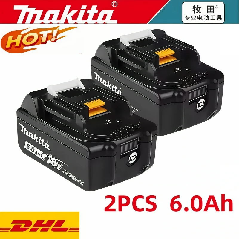 

100% original Makita 18V6.0Ah battery, Makita power tool LXT BL1860B-BL1830 battery, fast charging, ultra long battery life