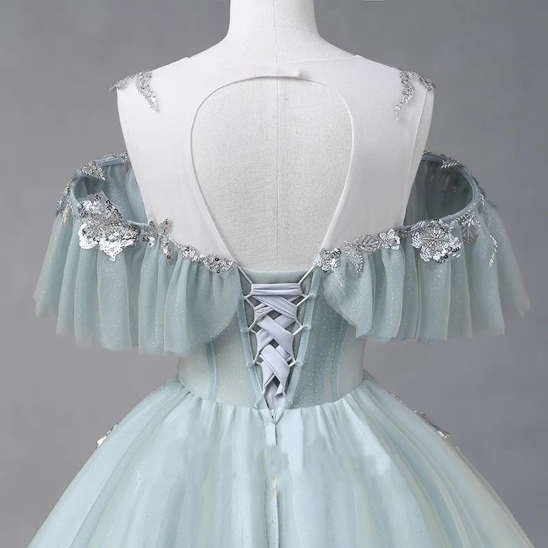 Robe de Quinceanera scintillante chérie avec appliques de perles, robe de Rh, fête d'anniversaire éducative, quel que soit le corset, Off-Initiated, 15