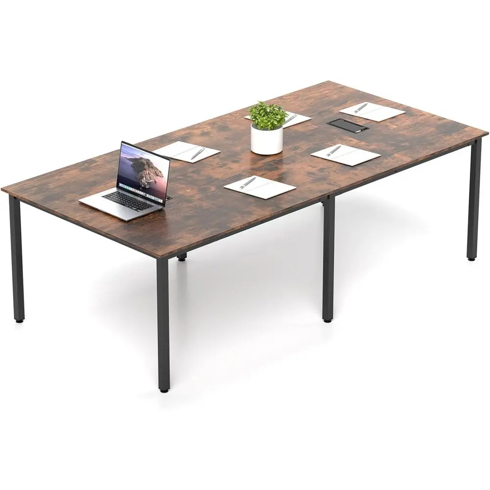 

Nightcore RecConerence Table или большой сеториновый стол 10 тонн с 2 кабельными втулками, Ern Industrial Oice Computer Desk с металлом