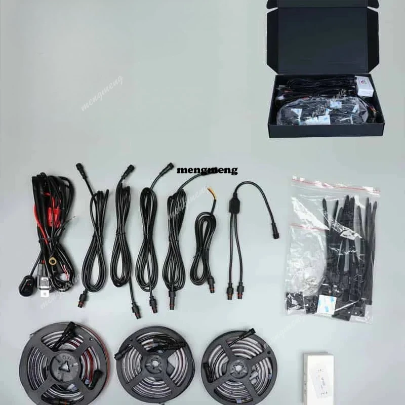 COB Underglow IP68 Waterproof Dream Color RGBIC LED Car Under Glow APP Control 6 Pcs Chasing Underbody Light Kit for Cars