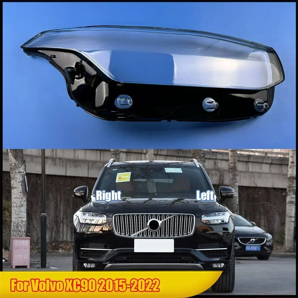 

For Volvo XC90 2015-2022 Front Headlight Shell Lamp Shade Transparent Headlamp Cover Plexiglass Replace Original Lens