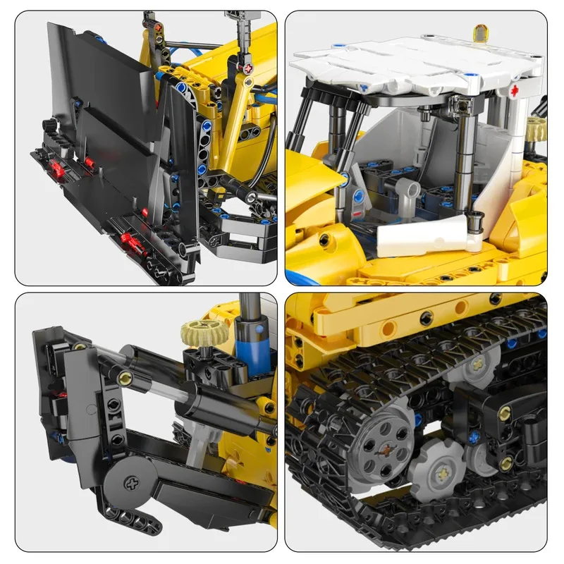 قالب الملك 19019 هوائي PR756 جرافة اللبنات الجمعية لودر أطفال بالريموت كنترول لعبة فنية للبالغين