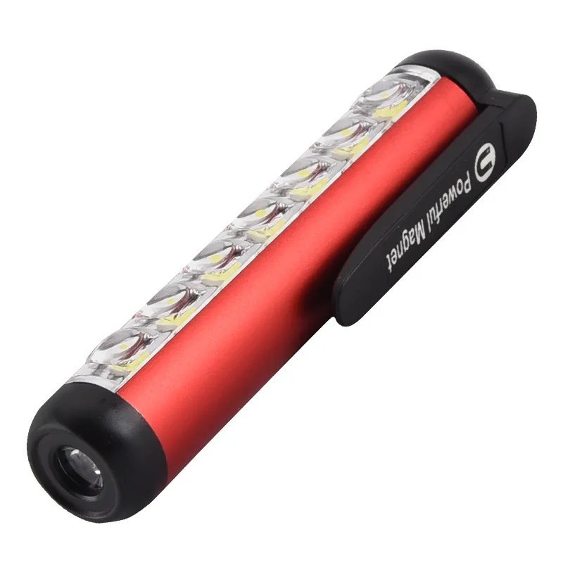 크로스보더 신형 XPE COB 손전등, TYPE-C 충전, 펜 클립, 자석, 휴대용 경량 펜 라이트 소형 손전등
