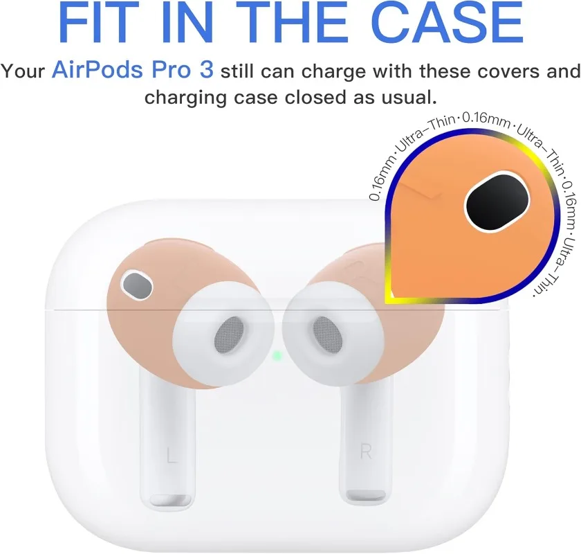 Ultra-thin Eartips for AirPods Pro 3 Silicone Earplugs Anti Scratches Grip Sport Ear Tips For AirPods Pro 3rd Generation 2025 image 2
