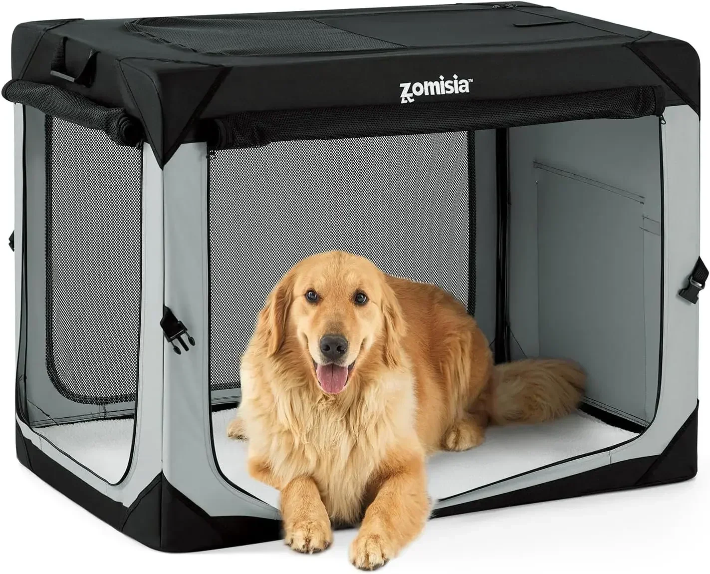 42 Inch Collapsible Dog Crate for Extra Large Dogs - XL Dog Travel Crate Portable with Breathable Mesh Windows, Soft Sided Dog K
