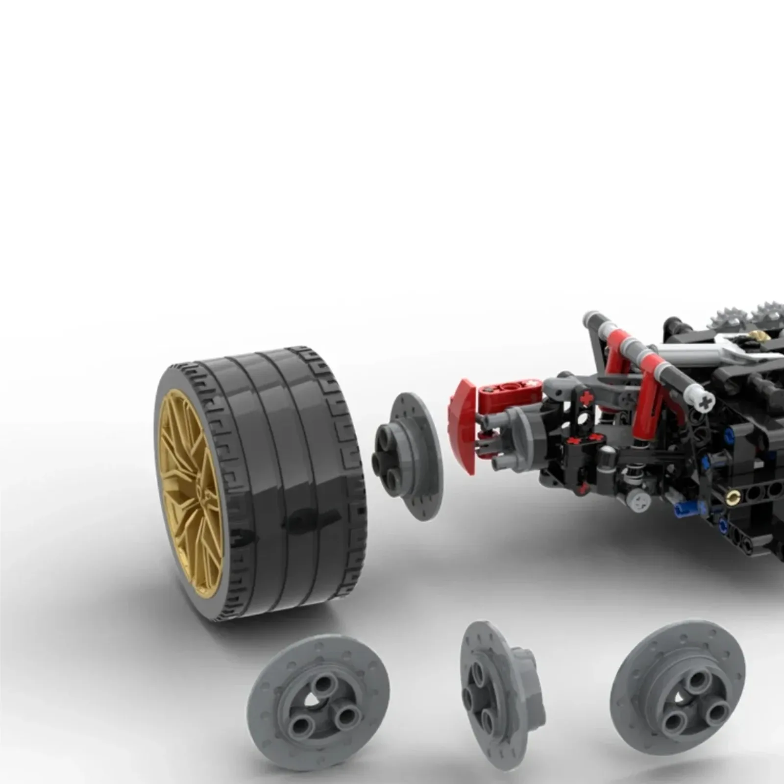 

284PCS MOC-120095 Adjustable Suspension Steering Building Blocks Set with Differential Drive STEM Puzzly Bricks Toys