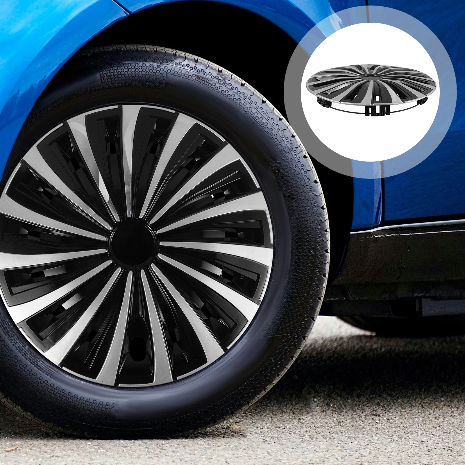 

Decorative 12 Inch Hub Caps for Cars Stylish Durable Easy to Install Protects from Debris and Water Hubcaps for Cars