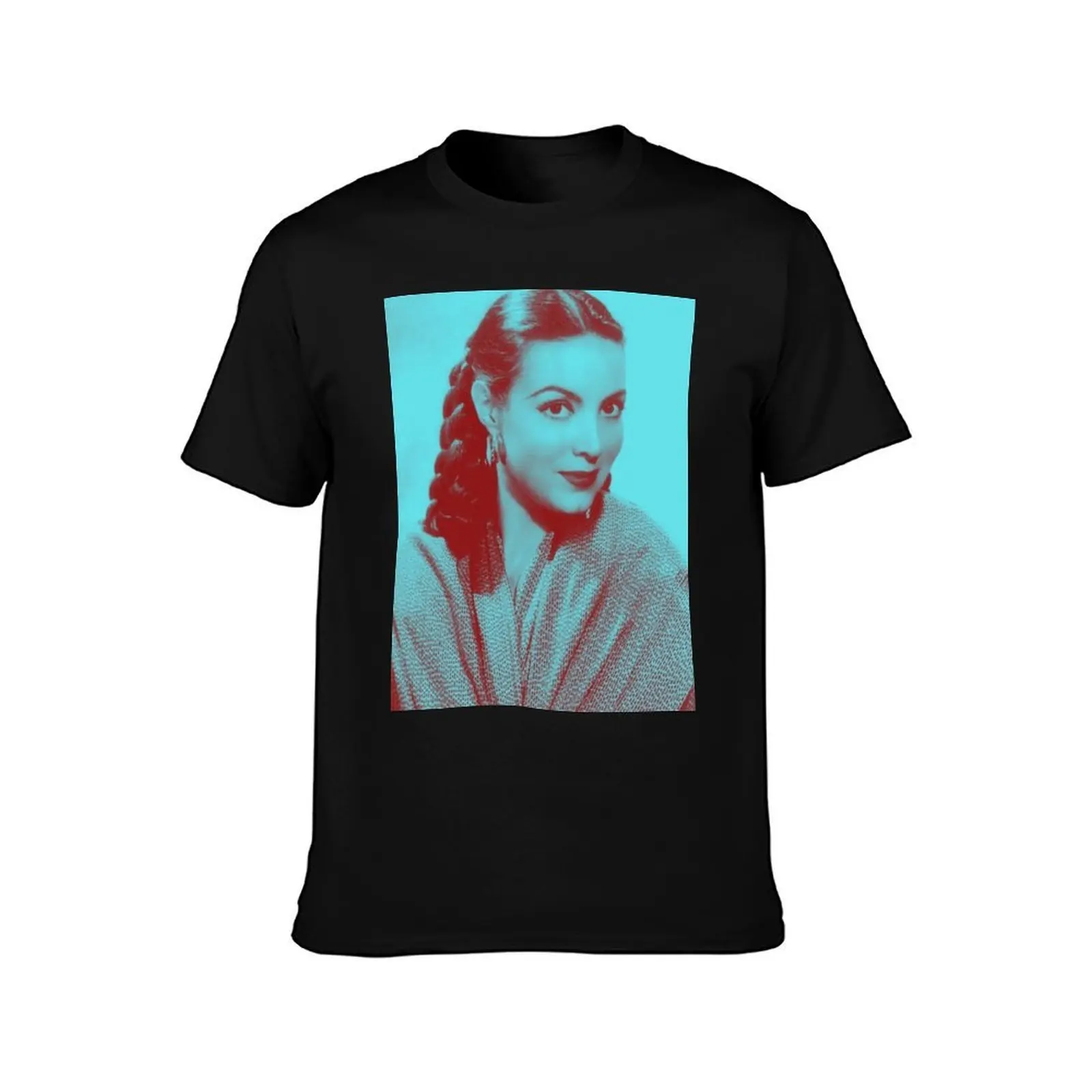 Maria Felix in red and blue T-Shirt Holiday Party for Men T-Shirt