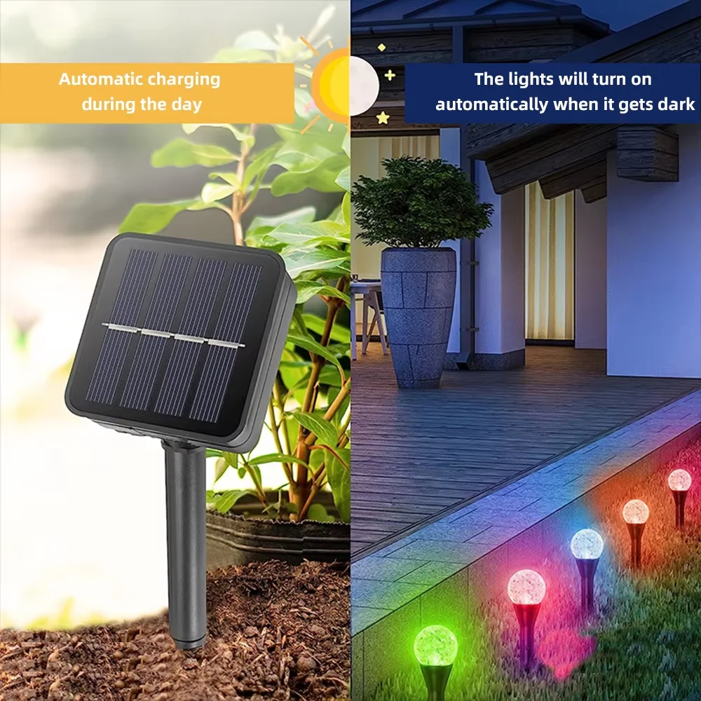 Outdoor Solar Bubble Pathway Lights 10 30 LEDs Waterproof LED Landscape Lighting For Holiday Garden Lawn Paths Courtyard