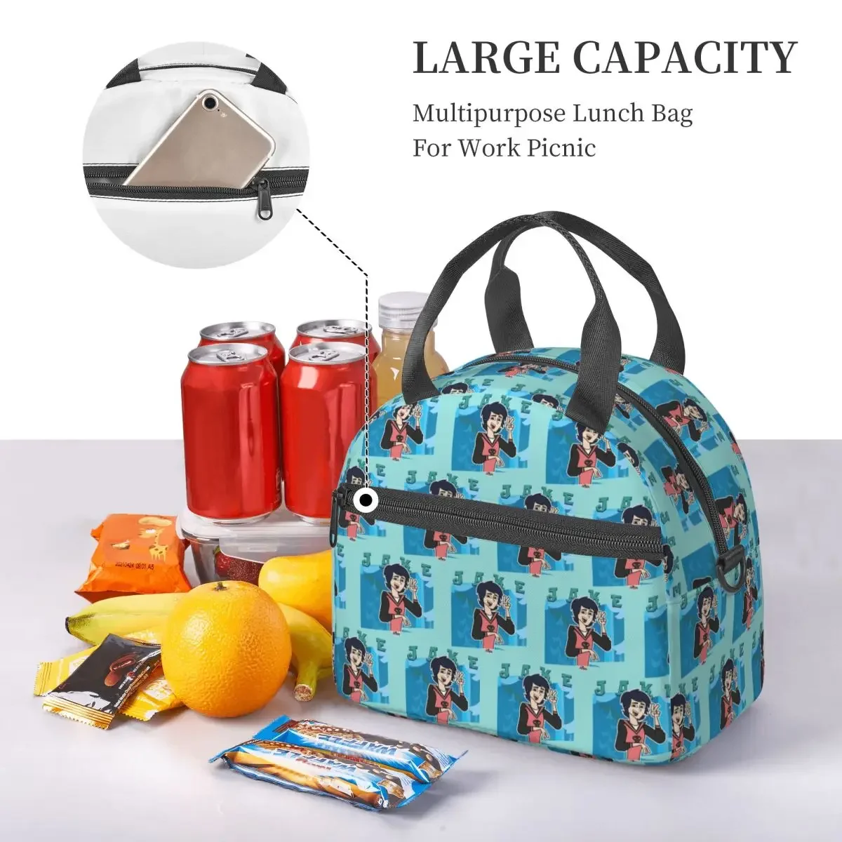 Adventure Camp Jake Insulated Lunch Bag for Women Kids Portable Food Boxes Thermal Lunch Box Tote