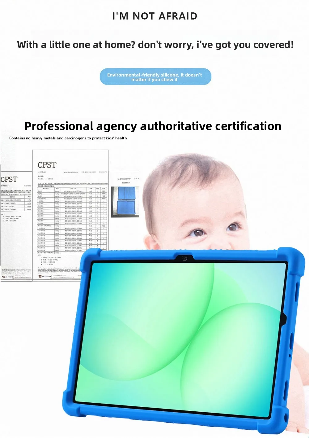 Silikonhülle für Samsung Galaxy Tab A11+ 11 Zoll SM-X236B Stoßfeste Schutzhülle mit Ständer TPU Ganzkörperhülle – Detail 4