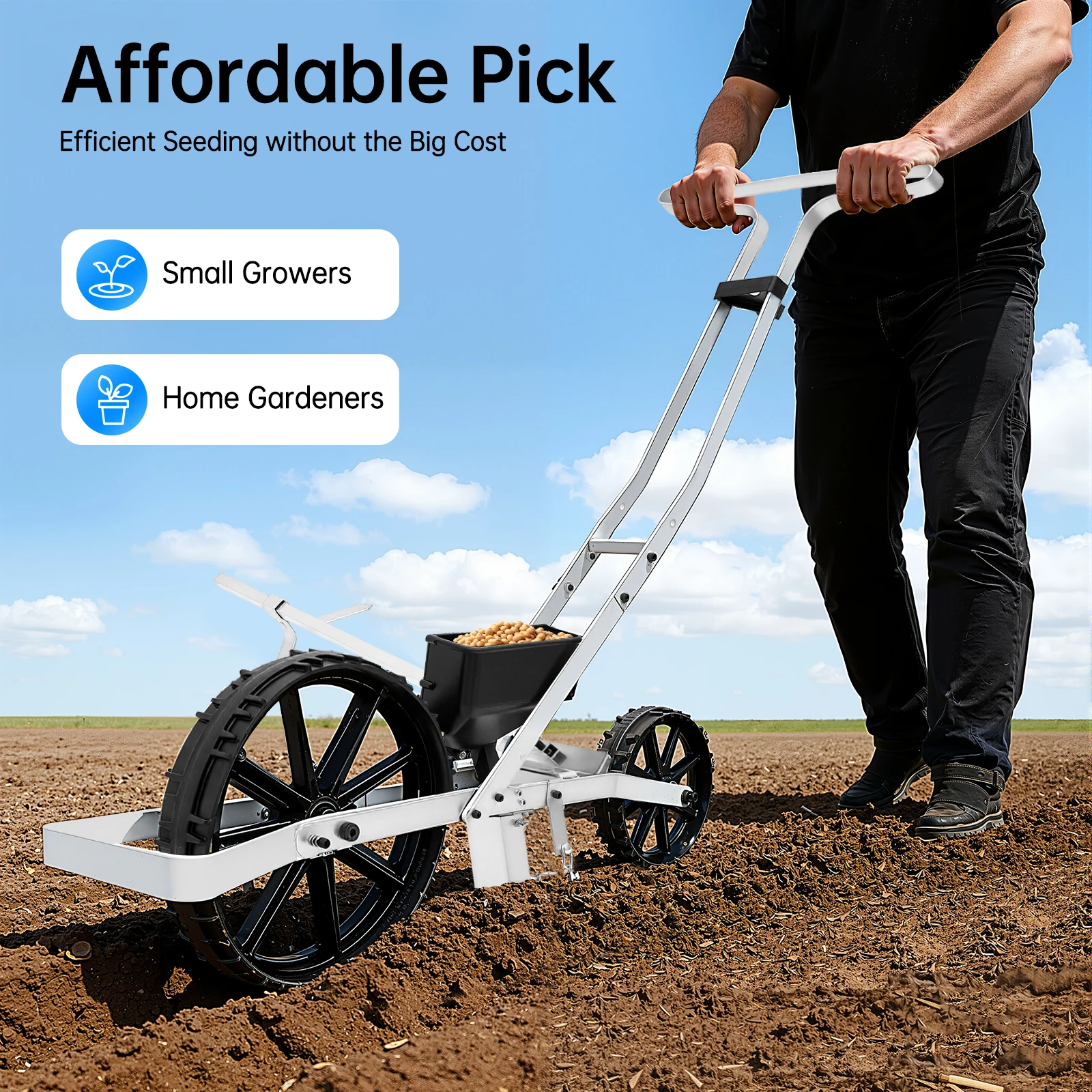 Effortless Aluminum Garden Precision Seeder for Easy Planting