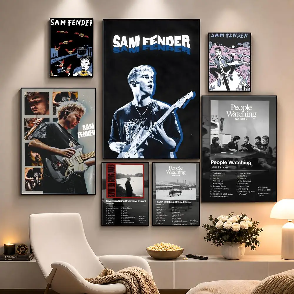 Singer Sam Fender Seventeen Going Under Rock Poster Peel And Stick Wall Art PP Waterproof HD Bedroom Living Room Home Decor Gift