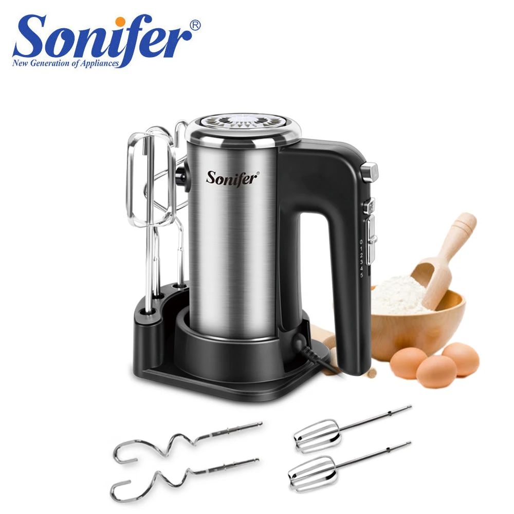 

Hand Mixer with Copper Motor, 5 Speed Control with Turbo, Storage Base, Mixer and Beater Hooks, Easy Beater Removal, 300W