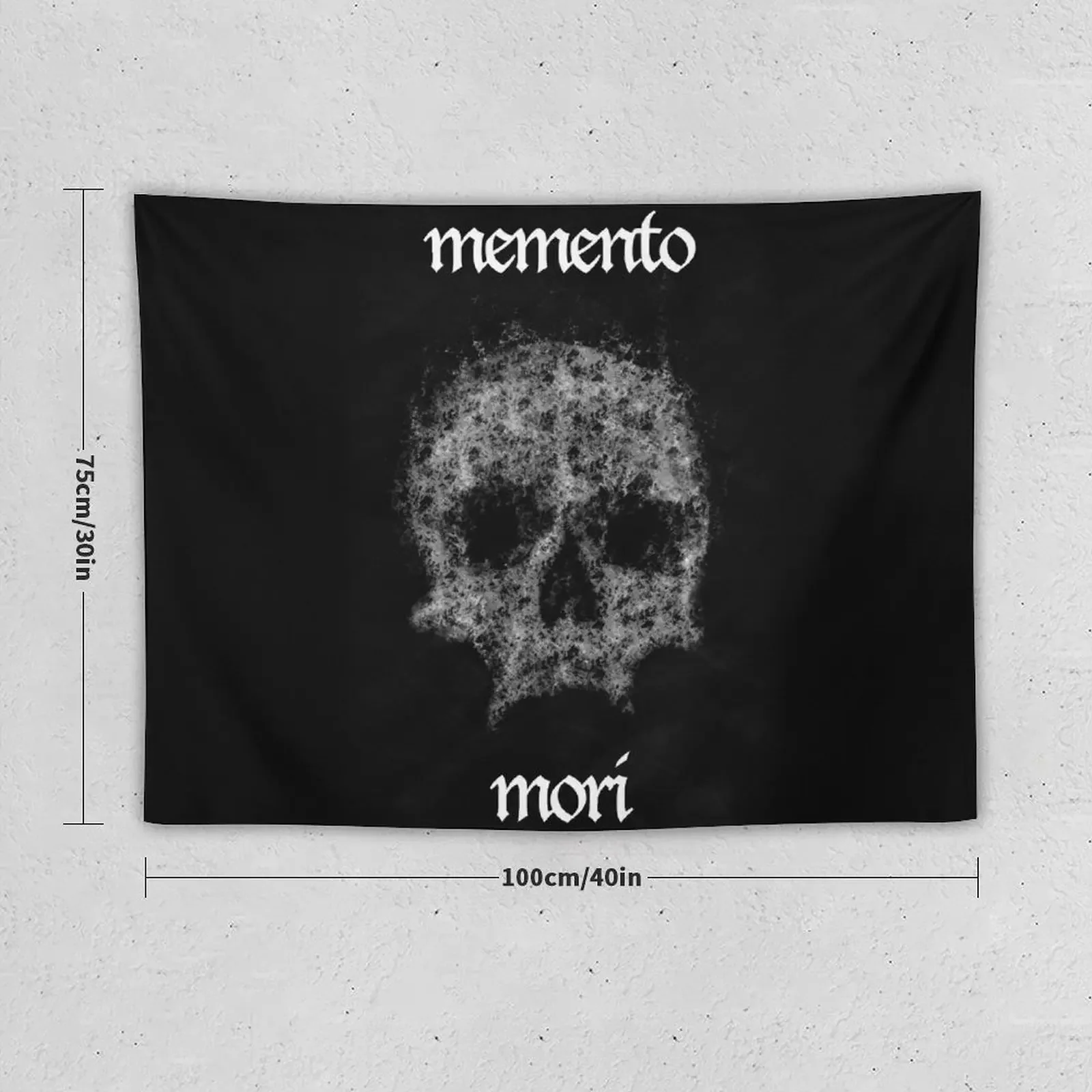 Memento mori skull by Brian Vegas Tapestry Wall Hanging Decor Bathroom Decor Hanging Wall Tapestry