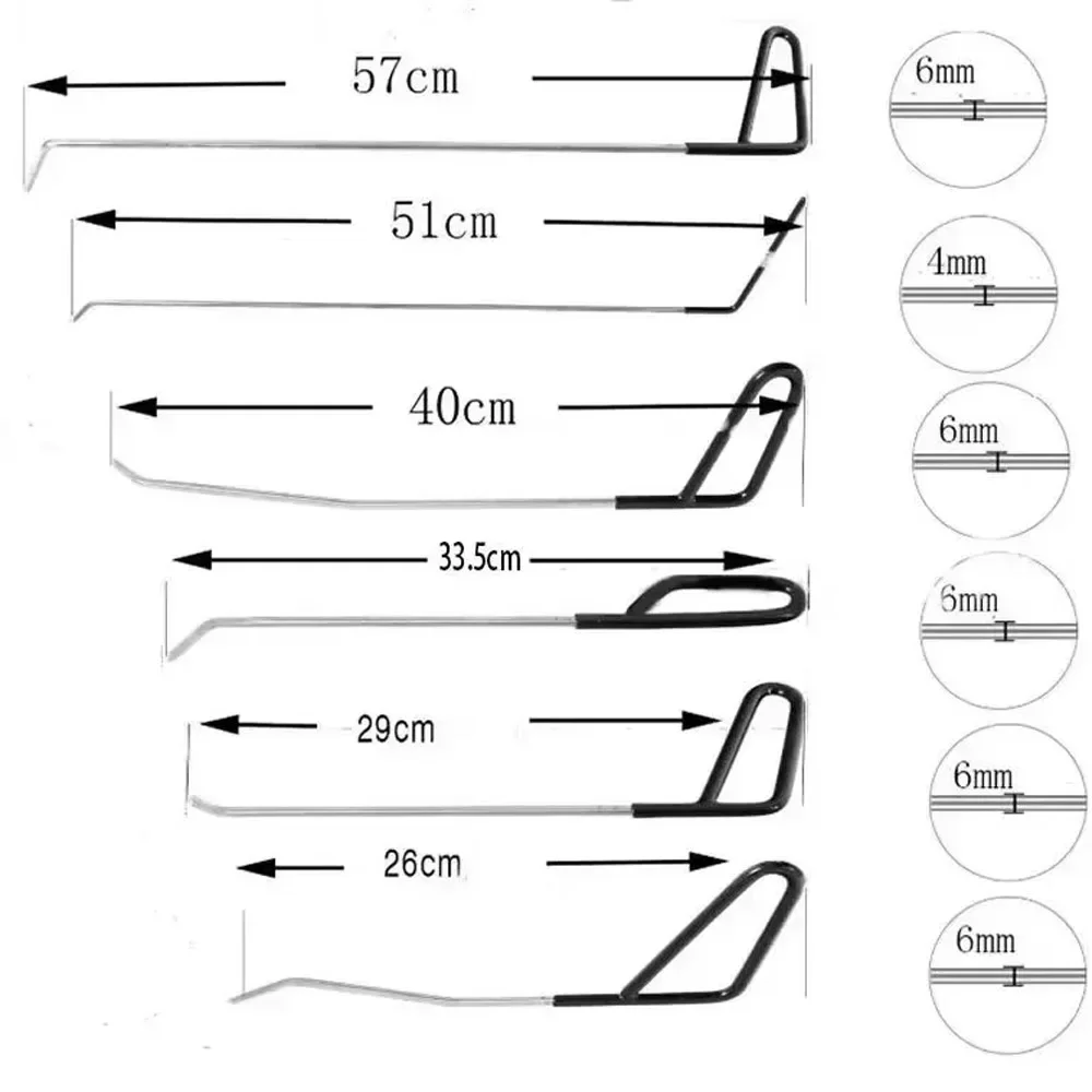 Paintless Rods Dent Removal Kit Auto Body Dent Repair Hail Dent Removal Tool for Minor Dents, Door Dings and Hail Damage