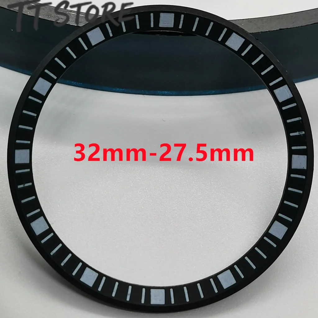 32mm Uhren-Innenring für SKX007 SKX009 SRPD Kunststoff-Zifferblattring für NH35 NH36 Uhrwerk Herrenuhr Gehäuse-Ersatzteil