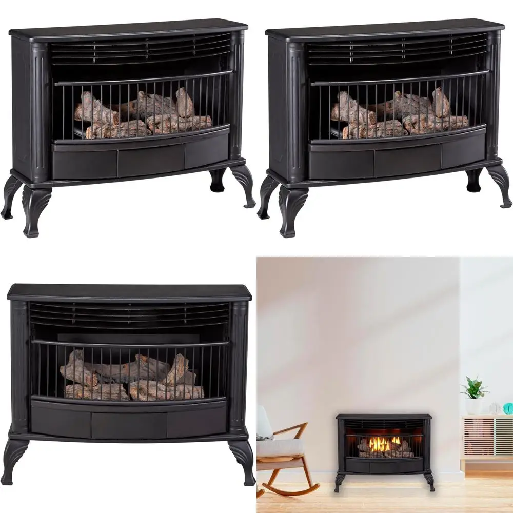 

Газовая плита на пропане мощностью 25 000 BTU с регулировкой температуры, черная отделка - модель QSL250T