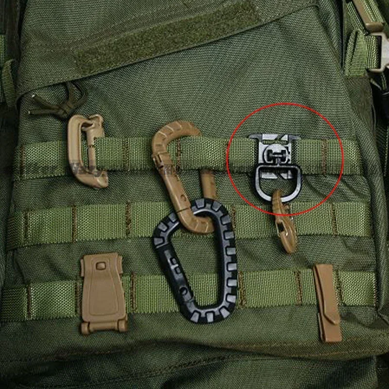 

Buckle Webbing Attachment Backpacks Locking Carabiner Tool Multi Tool Outdoor Tactical Grimlock Rotation D-ring Clips