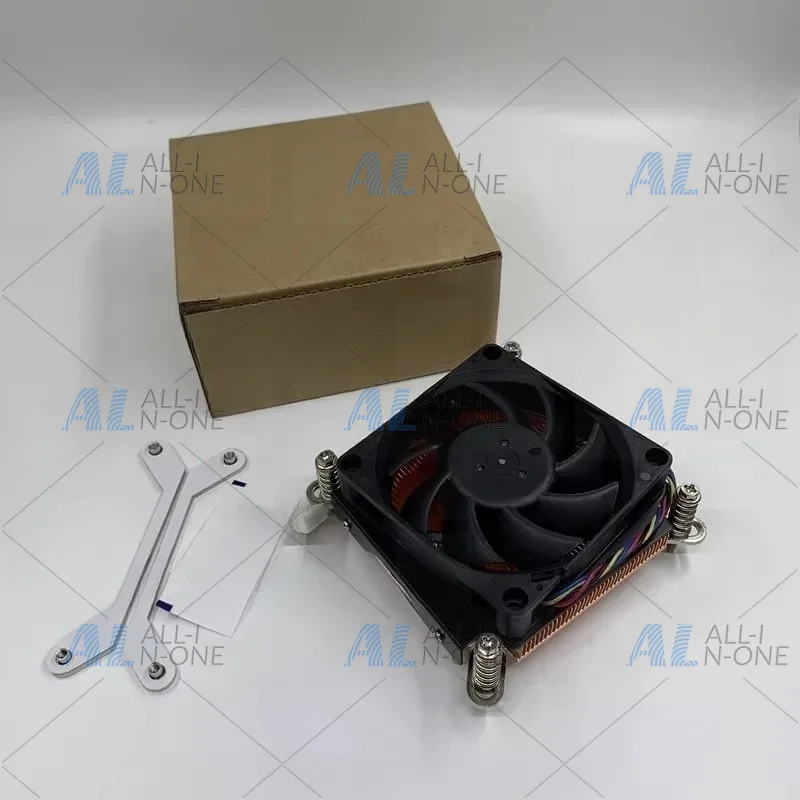 Ultra-thin 1U All-copper CPU Radiator 1700 1155 1366 2011 4-wire Double Ball PWM Speed Regulating Fan