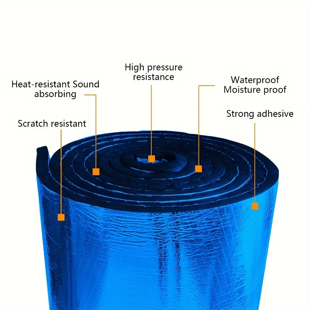 Automotive Thermal and Acoustic Insulation Foam Aluminum Foil Self-Adhesive Thermal and Acoustic Insulation Pads Automotive Hood - view 3
