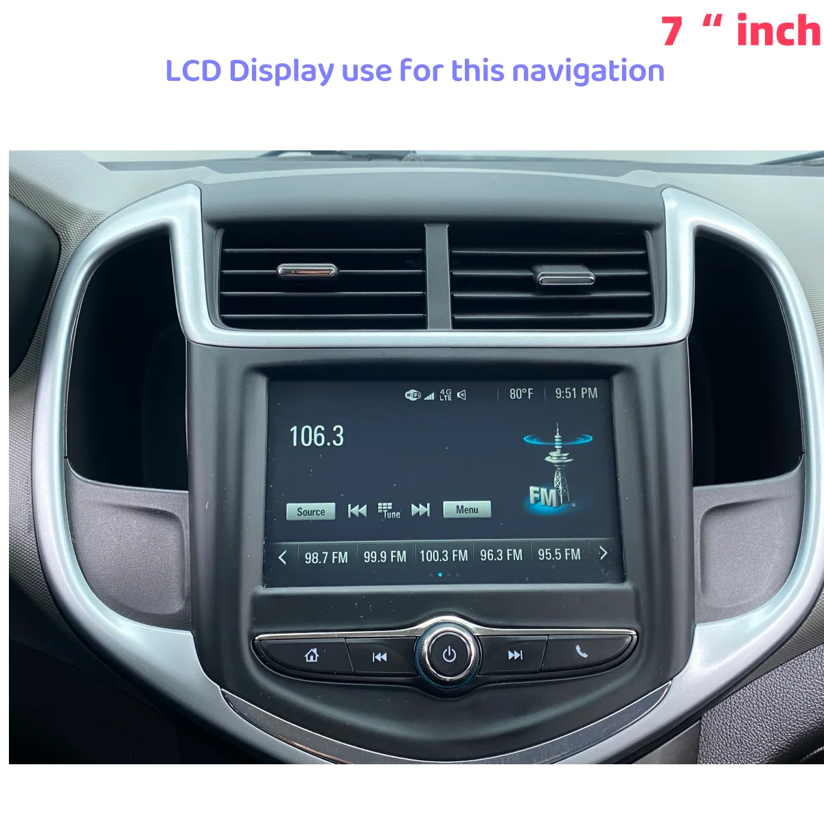 LCD Display DD070SA-18B For Chevrolet Sonic 2017 2018 2019 2020 Radio Reciver Navigation Screen 812425551 84691596 84388577