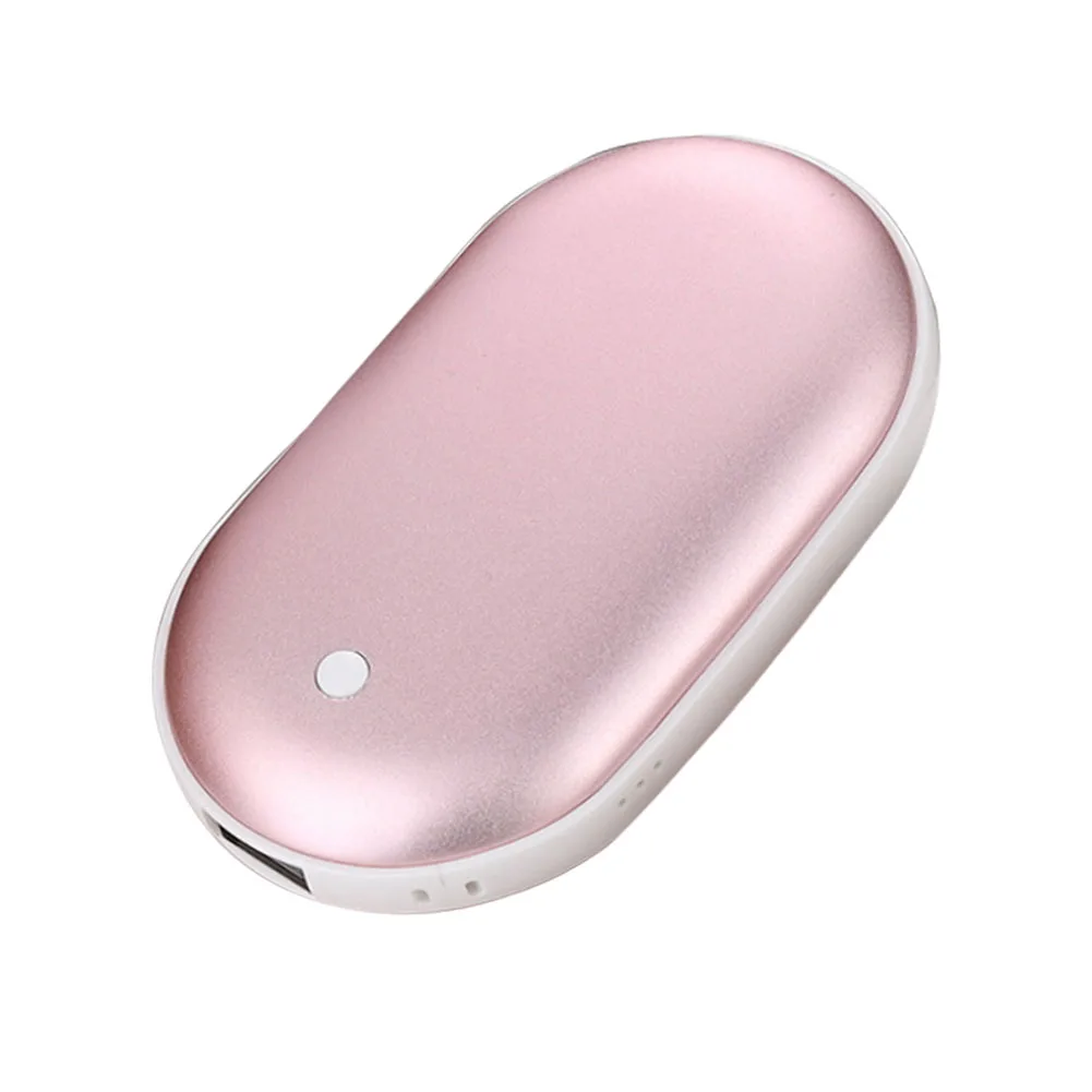 2-in-1 Electric Hand Warmer 3 Levels 5000mAh Power Bank Heat Therapy Double Side Heating for Outdoor Traveling Hunting Camping