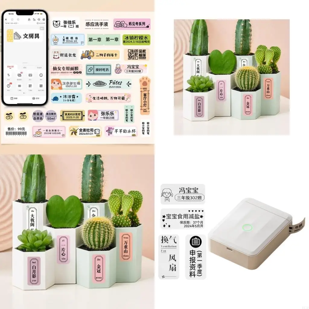 

4x7e Portable Bluetooth-совместимые тепловые этикетки