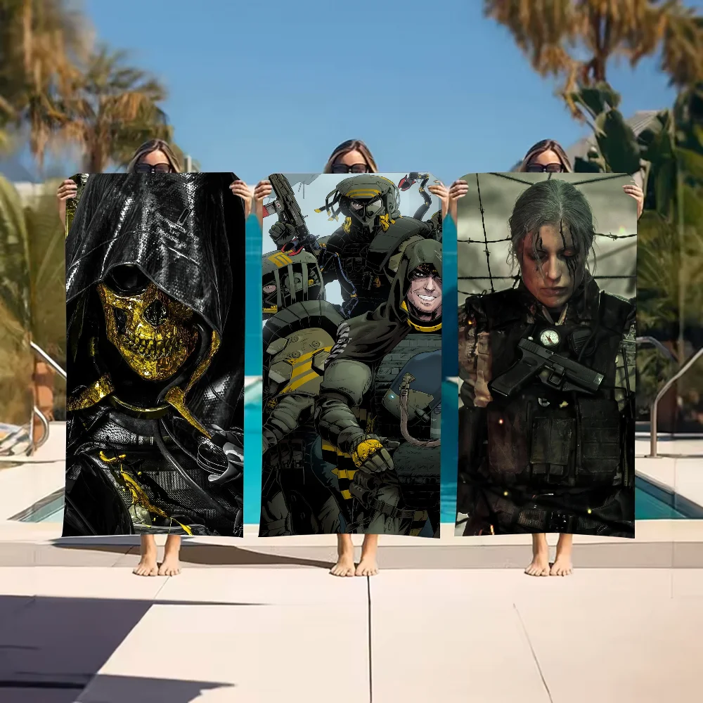 

Game Death Stranding Video Games Characters Towel Beach Towel Large Size Outdoor Travel Camping Absorbent toallas Towels