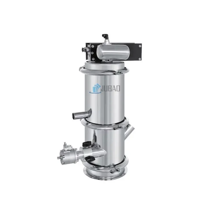 Automatic feeding of dry granulator for pneumatic vacuum conveyor in accordance with GMP requirements