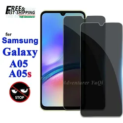 Anti Spy Screen Protector For Galaxy A05 A05s Samsung, Tempered Glass Privacy Peep Scratch 9H Case Friendly High Aluminum