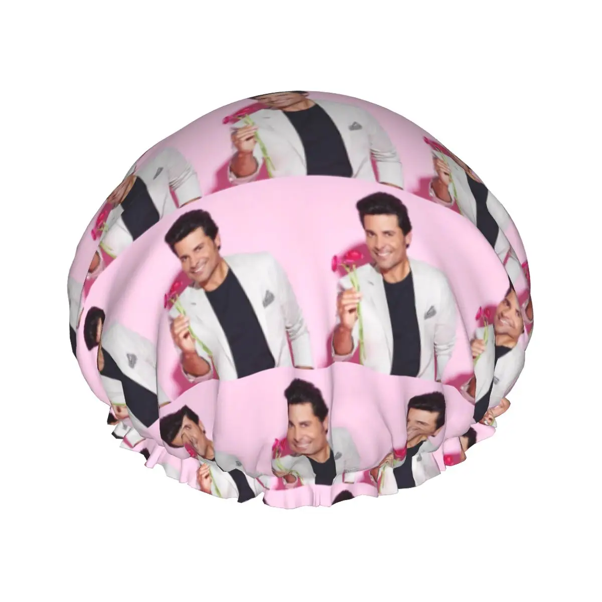 Chayanne Shower Cap Women Double Layer Elastic Latin Pop Singer And Actor Waterproof Bath Hair Caps