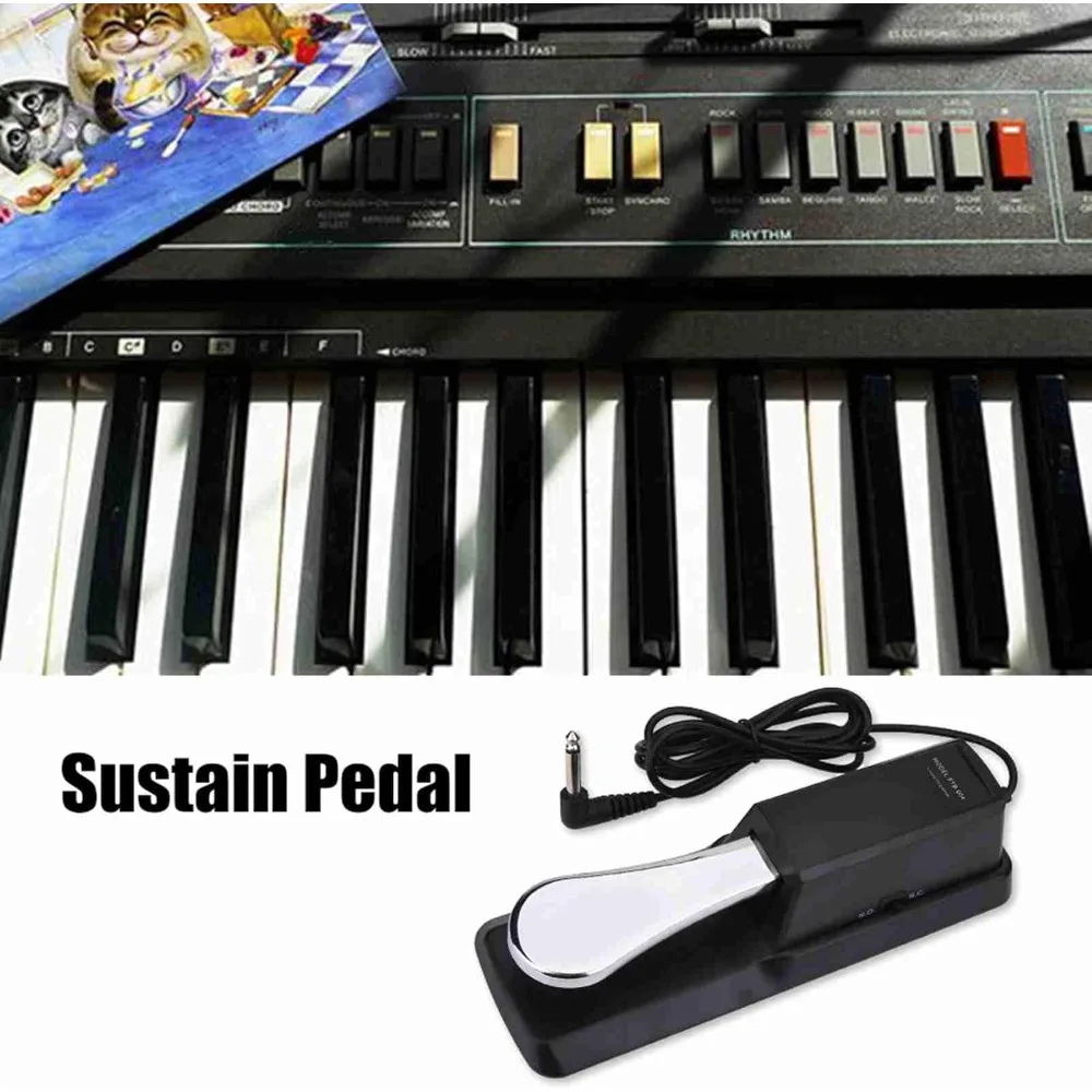 Digital Piano Sustain Pedal Advanced Keyboard Sustaining Pedal With Polarity Switch For MIDI Keyboard Yamaha Casio Electric view 2