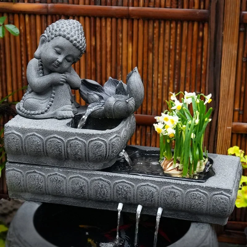 New Chinese-style fish tank circulating water flowing water ornament, landscape, outdoor courtyard fountain garden decoration