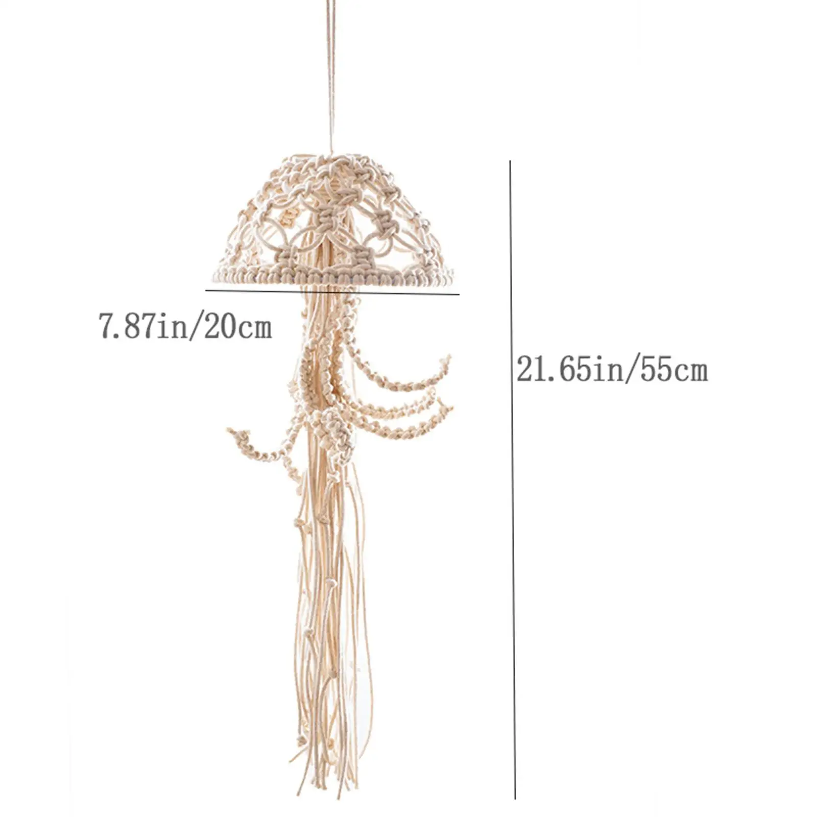 Jellyfish Wall Hanging Decor Wall Hanging Boho Tassels Woven Decorative Art