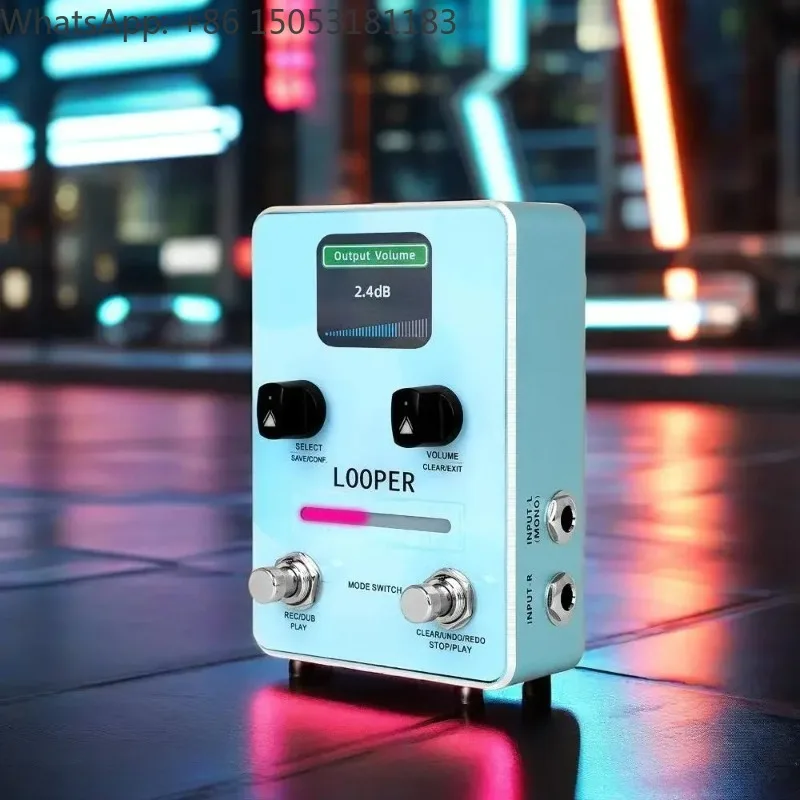 XS-02 Loop Pedal Pro Looper Station 160min Storage Dual Footswitch Real-time LED USB-C Audio Hub tage & Studio Dominator view 2