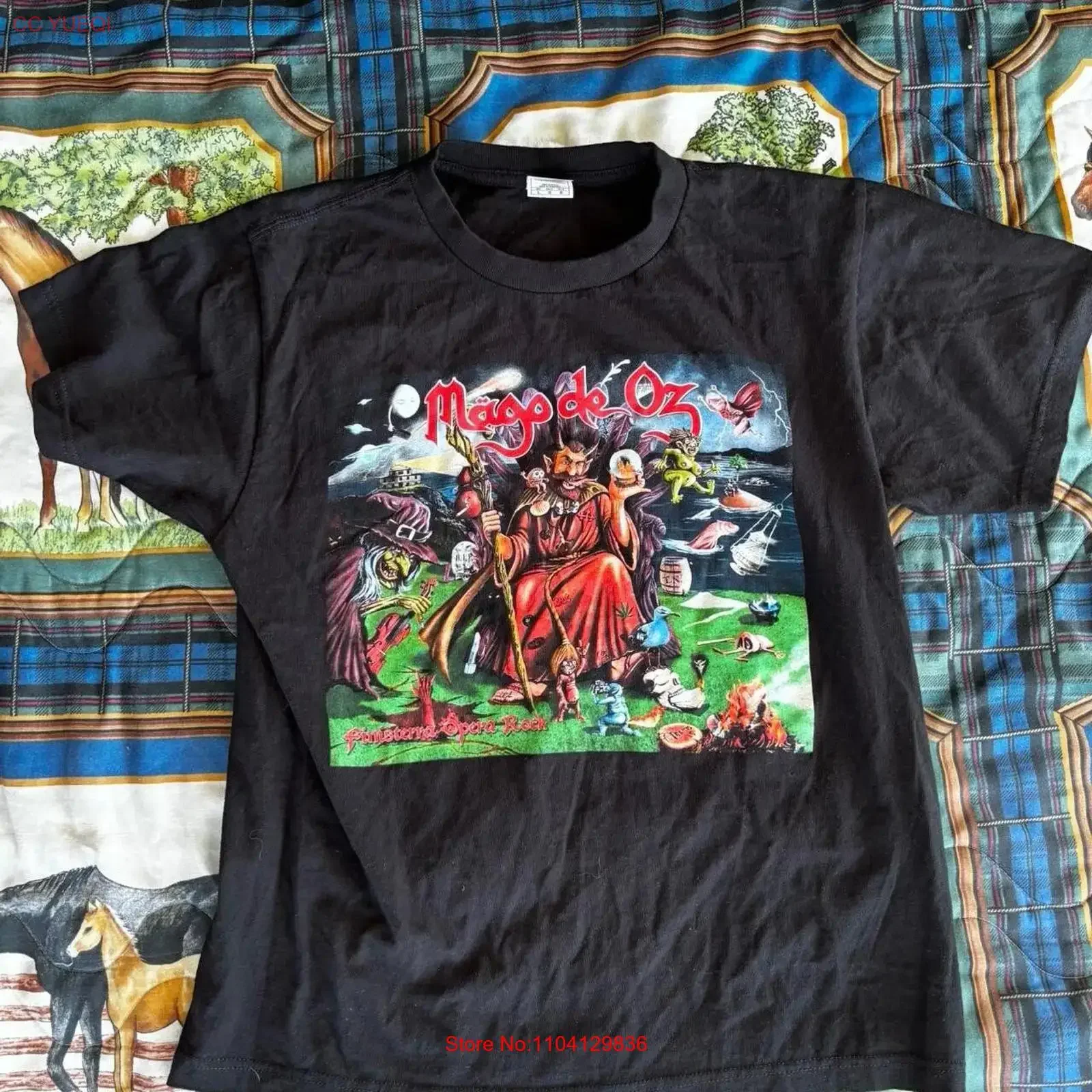 mago de Oz rock music punk band short sleeve classic black shirt KV35449 vintage Washed streetwear designer clothes Casual