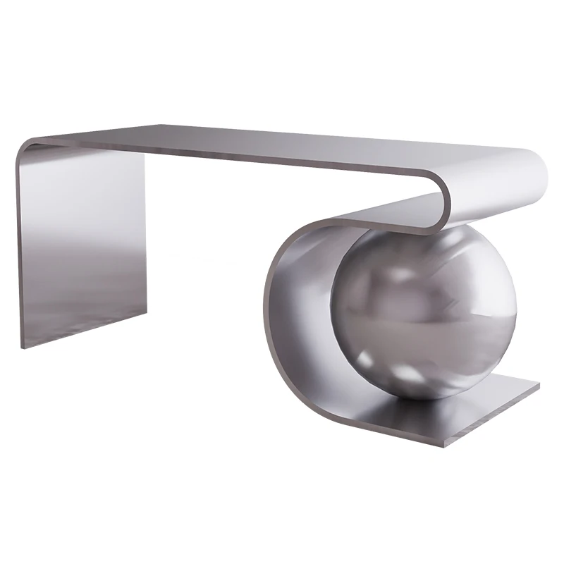 Clothing store stainless steel brushed Nakajima Taiwan flowing water platform store display table in the middle of the store buy