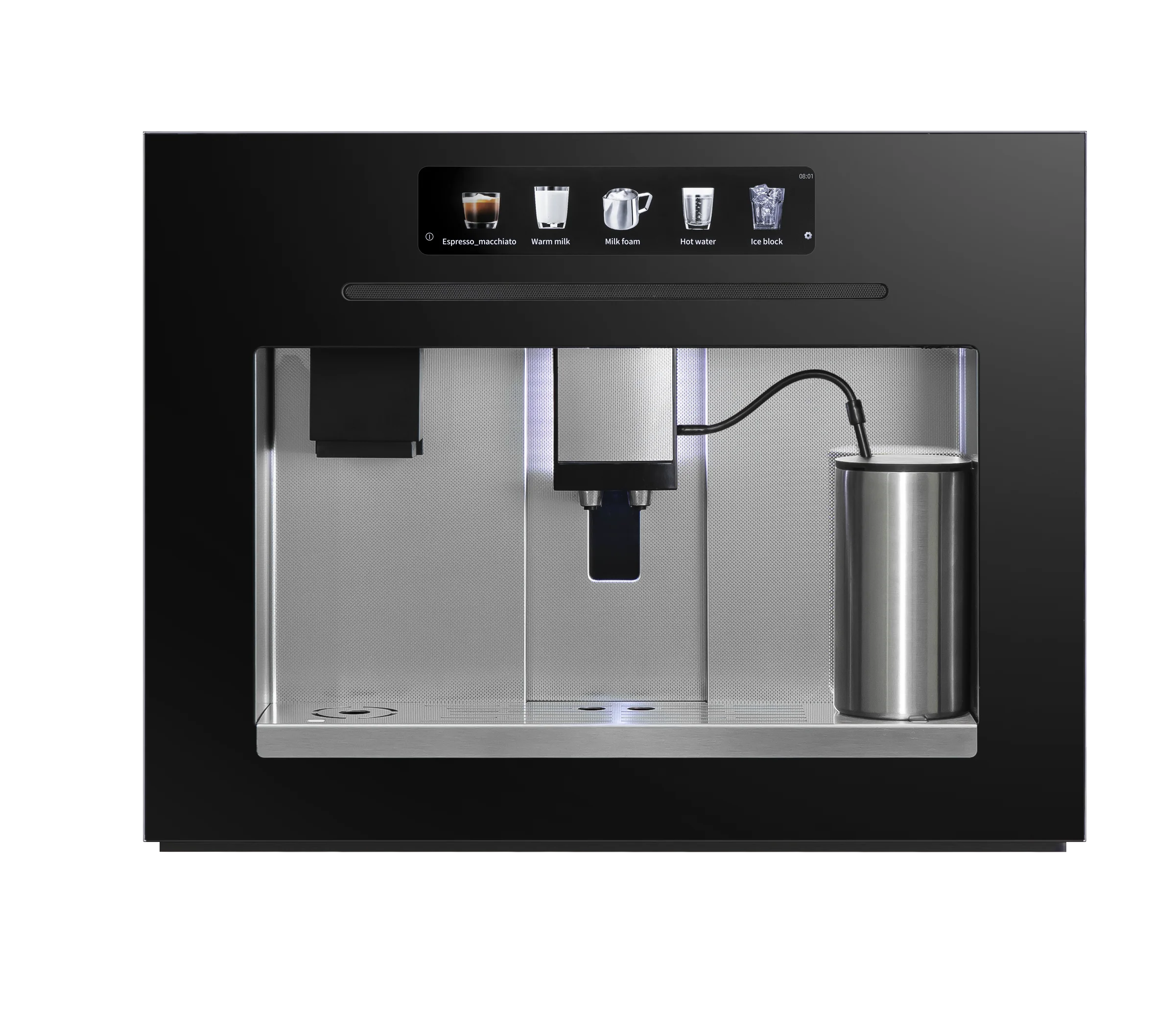 Built-in Best Fully Automatic Espresso Coffee Machine with Milk Frother and Ice Cube