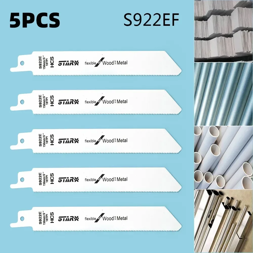 Imagem -03 - Lâminas de Serra de Corte Abrasamente 5x Aço de Alto Carbono Conjunto de Lâminas de Serra Alternativas de Metal Peças 150 mm Kit S922