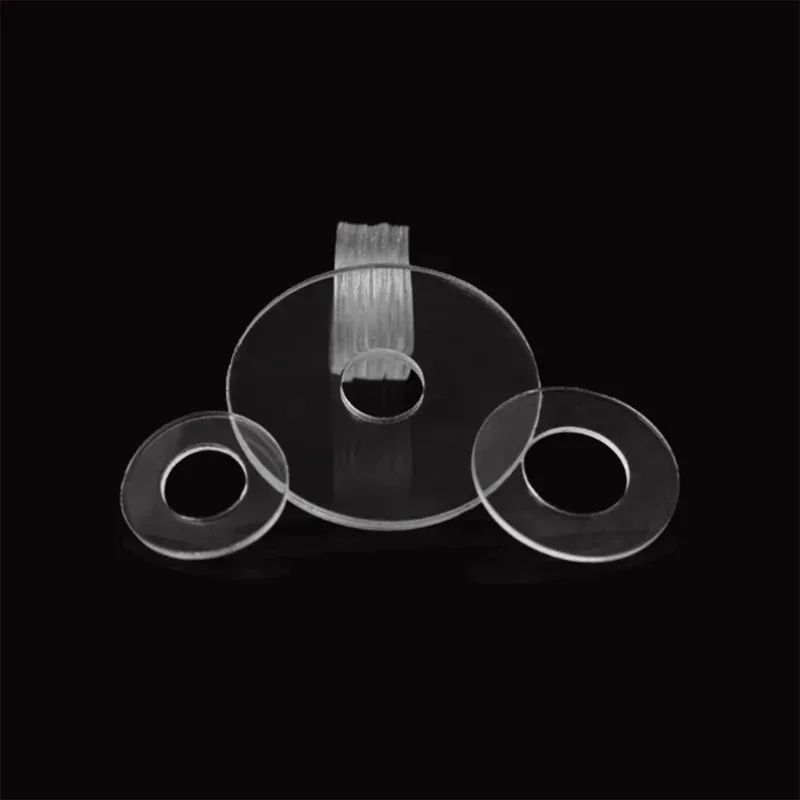 Hard PVC Plastic Insulation Transparent Gasket Ring Spacer Flat Washer M1.2 to M12 Multiple Sizes