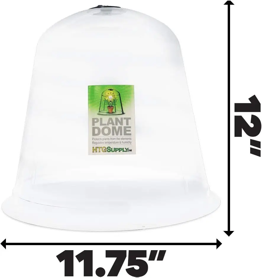 Garden Cloche Plant Protector Bell (10-Pack) - Reusable Vented Plastic Dome
