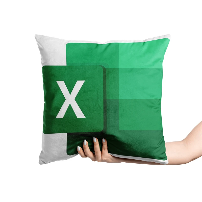 Aertemisi 18'' x 18'' Excel Sheet Square Throw Pillow Cushion Covers Cases Pillowcases 45cm x 45cm