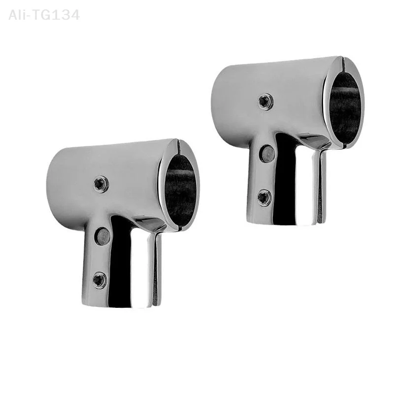 T de aço inoxidável 316 marinho 22mm/25mm de diâmetro interno 90 graus resistente à corrosão encaixe de trilho de mão para barco