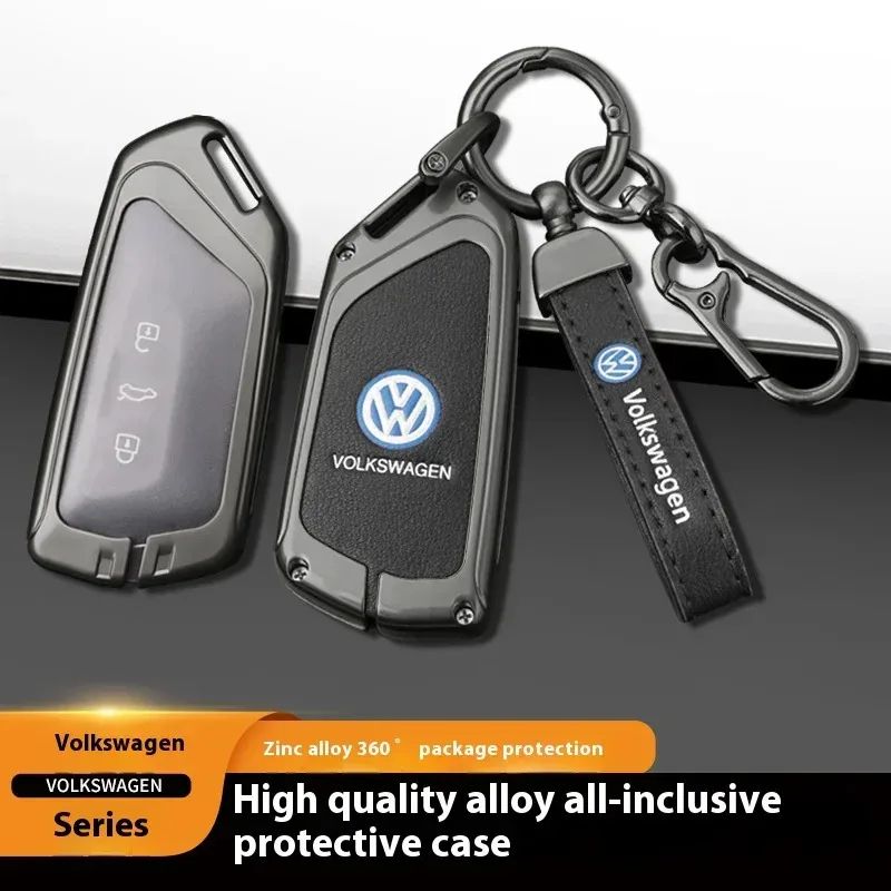 ل Volkswagen VW GTD Magotan Golf 8 MK8 ID.3 ID.4 ID.6 ملحقات السيارة بولي TPU سبائك الزنك حافظة مفاتيح حقيبة مفتاح السيارة سلسلة مفاتيح معدنية قذيفة #1