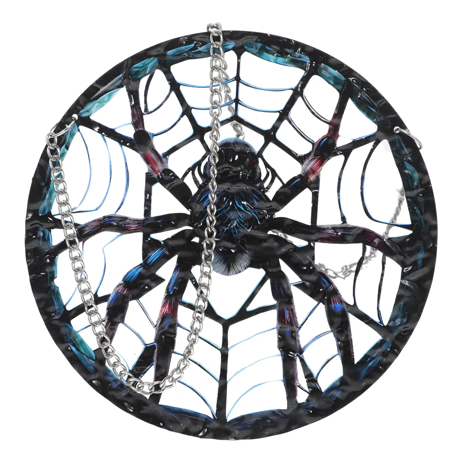 Stained Spider Suncatcher Hanging Acrylic Ornament Perfect Halloween Window Decor Balcony Hanging Decoration Spider Web Decor