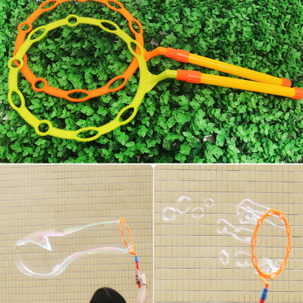 صانع الفقاعات الدائري الفقاعي خفيف الوزن ومقبض قابل للفصل وتصميم الفتحات الجانبية للفقاعات الصغيرة الكبيرة في الهواء الطلق