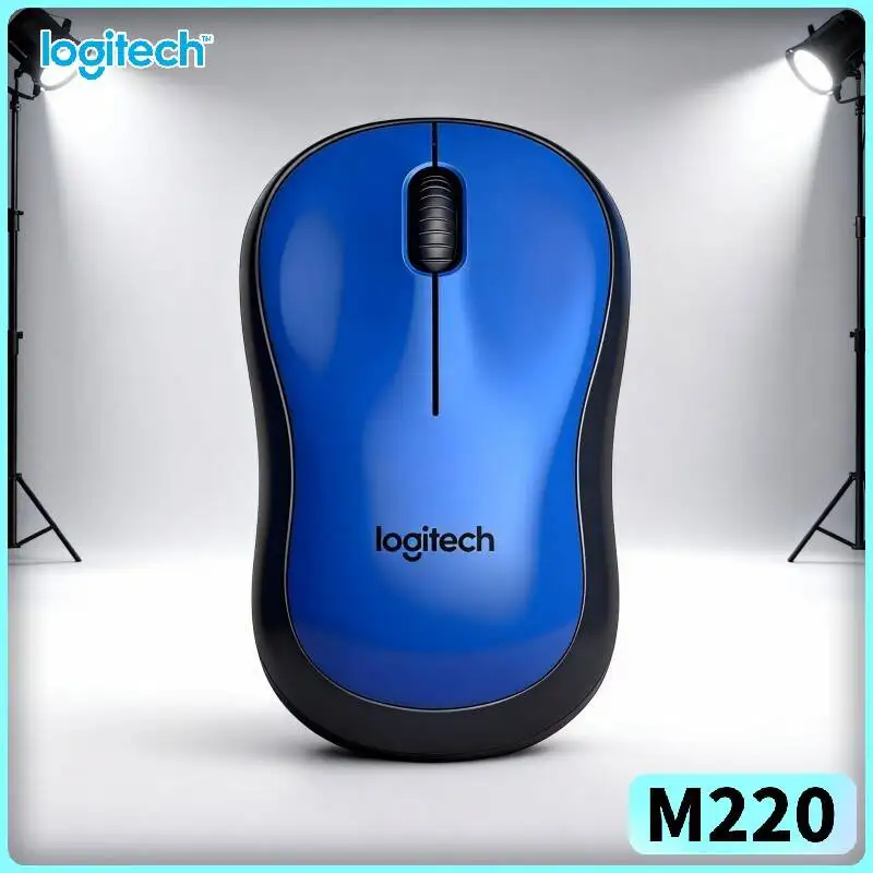 Logitech M220 Silent Wireless Mouse Ergonomic Compact Design USB Nano Receiver 10m Range 18-Month Battery For PC Mac Chromebook